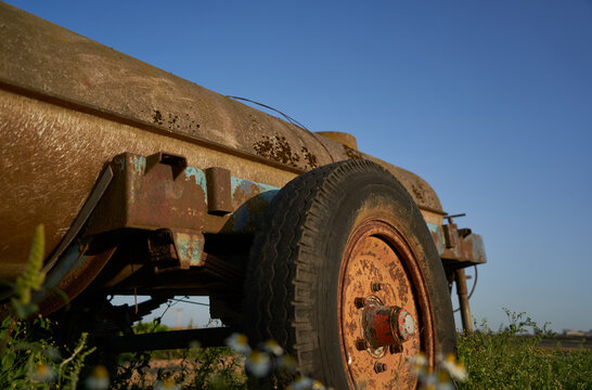 old rusty truck trolley