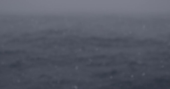 Slow motion imagery of crossing the Drake Passage to Antarctica in a storm. A dramatic scene with heavy wind and big waves. Shot in 4k with RED Epic Dragon.