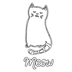 funny cat unisex poly cotton t animals design animals coloring book animals vector illustration
