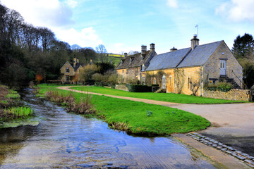 Fototapeta na wymiar Lower Swell at Upper Slaughter in the Cotswolds