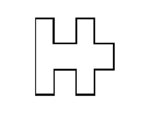 Obraz premium h initials logo letters and logo designs