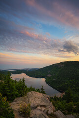 Jordan Pond overlook from North Bubble in Acadia National Park