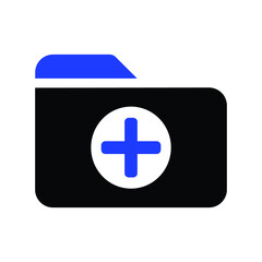 Obraz premium Add new folder icon isolated 