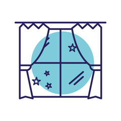 window line style icon vector design
