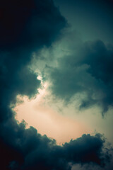 Obraz na płótnie Canvas Sky with volume clouds abstract epic background