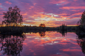 sunset over the quarry