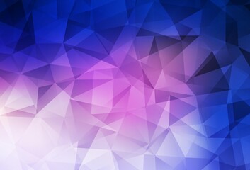 Obraz premium Dark Pink, Blue vector abstract mosaic backdrop.