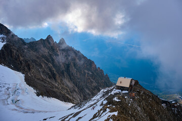 Mountain refuge in the Italian alps