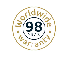 Fototapeta premium 98 years worldwide warranty, 98 years global warranty