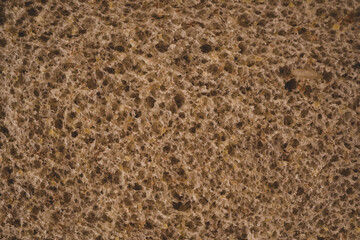 Macro close up of wholemeal bread details