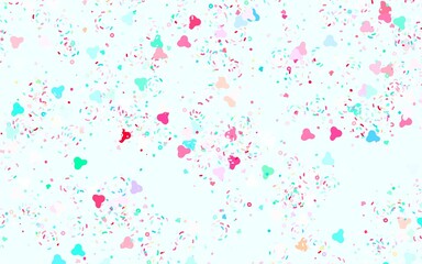 Light Green, Red vector backdrop with memphis shapes.