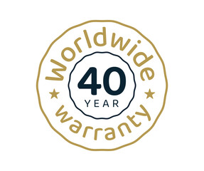 40 years worldwide warranty, 40 years global warranty