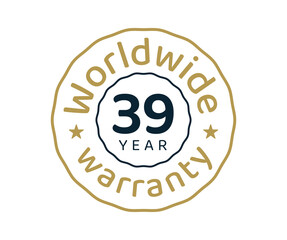 39 years worldwide warranty, 39 years global warranty