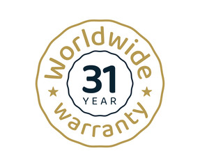 31 years worldwide warranty, 31 years global warranty