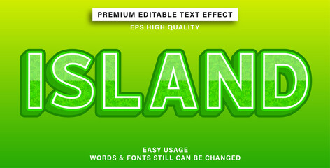 Text effect island