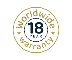 18 years worldwide warranty, 18 years global warranty