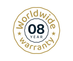 8 years worldwide warranty, 8 years global warranty