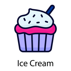 cupcake vector icon 