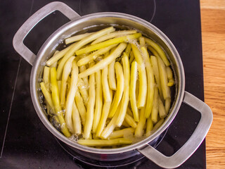 Yellow beans in pot
