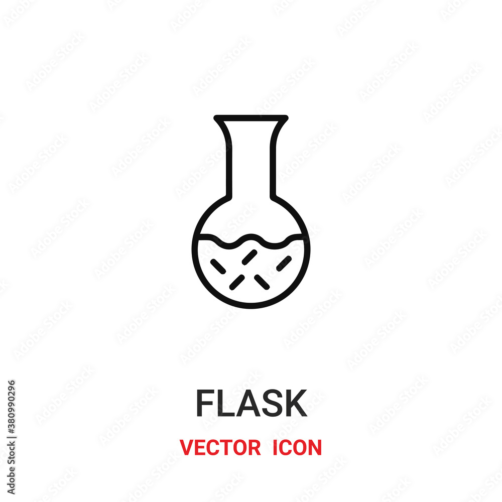 Poster flask icon vector symbol. flask symbol icon vector for your design. modern outline icon for your web
