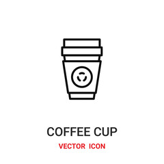 coffee cup icon vector symbol. coffee cup symbol icon vector for your design. Modern outline icon for your website and mobile app design.