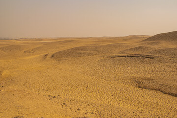Panoramic view from Giza Desert, Architecture and historical place from Egypt, El Cairo 2018