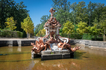 Fuente de los Dragones de arriba. Palacio Real de La Granja de San Ildefonso. (Segovia, España)