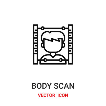 Body scan vector icon. Modern, simple flat vector illustration for website or mobile app.X-ray or cardiogram symbol, logo illustration. Pixel perfect vector graphics	