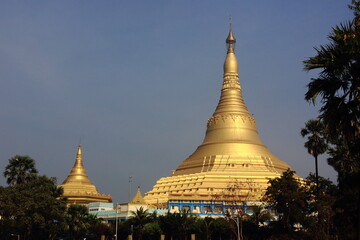 Fototapeta premium Global Vipassana Pagoda, Buddhist Meditation Dome Hall, Gorai, North-west of Mumbai, Maharashtra, India 
