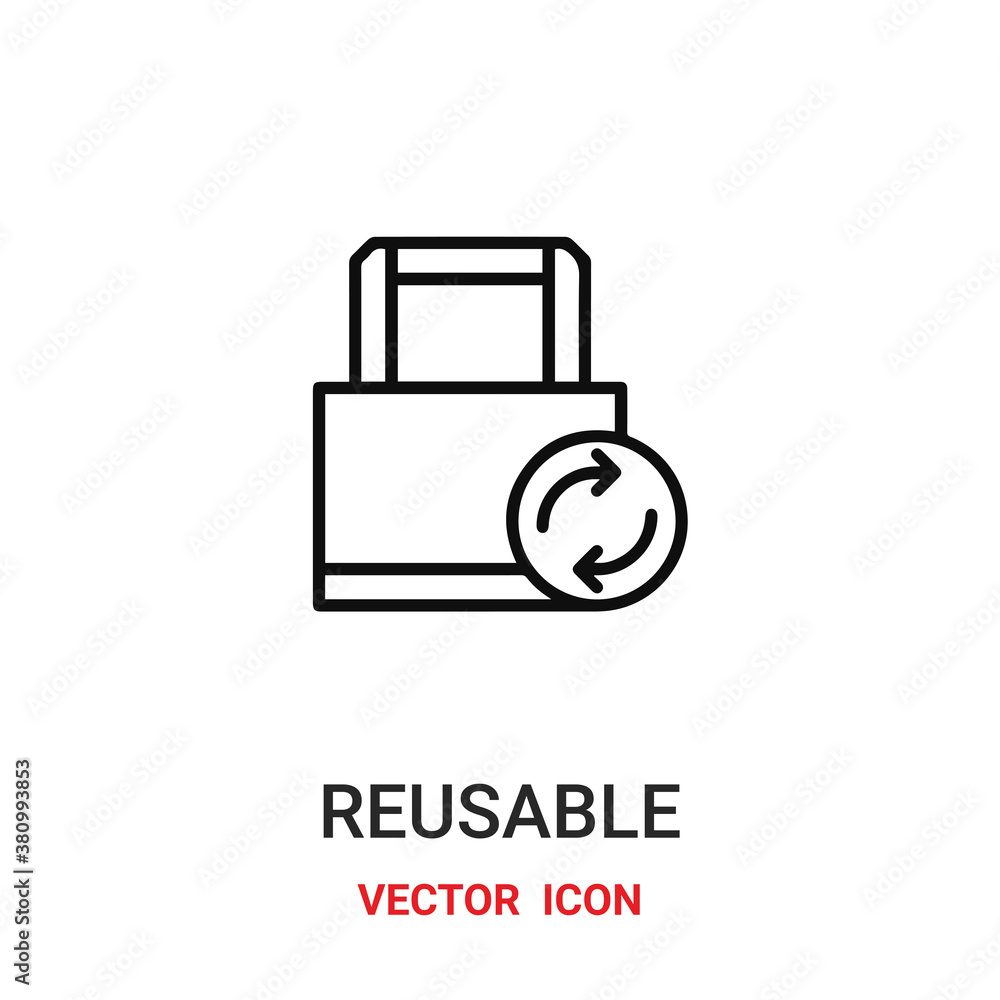 Poster reusable icon vector symbol. reusable symbol icon vector for your design. Modern outline icon for your website and mobile app design.