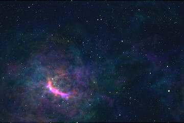 nebula and stars in space background