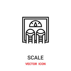 weight scale icon vector symbol. weight scale symbol icon vector for your design. Modern outline icon for your website and mobile app design.