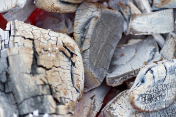 Coals in fire