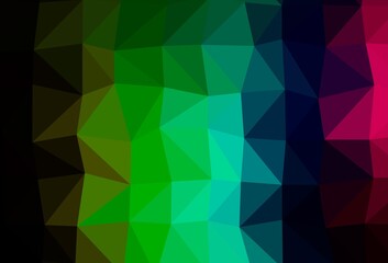 Dark Multicolor, Rainbow vector polygonal template.