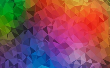 Light Multicolor, Rainbow vector abstract polygonal layout. Modern geometrical abstract illustration with gradient. Elegant pattern for a brand book.