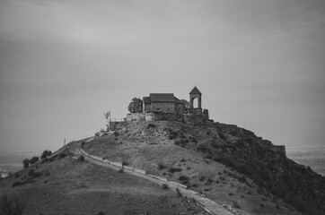 Obraz premium Castle/Church on top of the mountain
