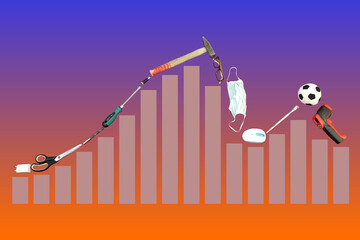 Trading Chart drawn using Tools