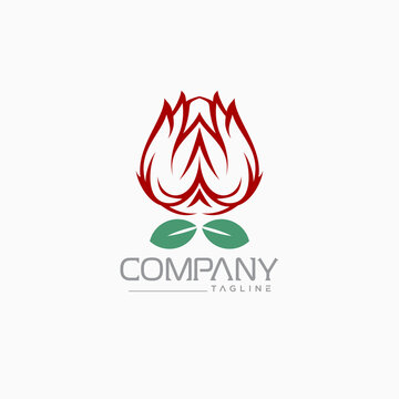 red roes logo. design vector template
