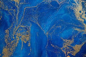 Blue paint abstract background