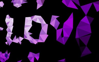 Dark Purple vector polygonal background. Colorful illustration in Origami style with gradient.  New texture for your design.