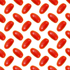 cherry tomato on white background pattern
