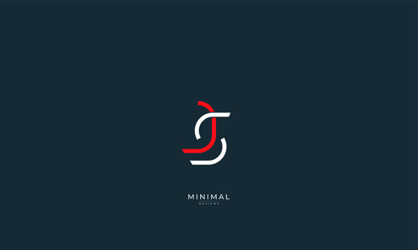 Alphabet letter icon logo JS or SJ