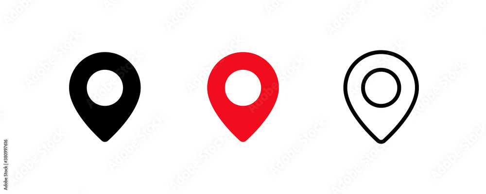 Poster map pin mark icon sign vector. gps location marker. route destination tag point. geo navigation trav