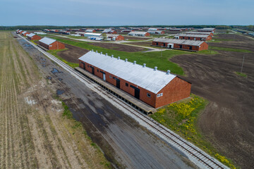 Aerial Overview of old Weapon Munition Manufacturing Operation. 