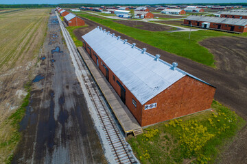 Aerial Overview of old Weapon Munition Manufacturing Operation. 