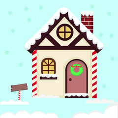 Naklejka premium Santa's house