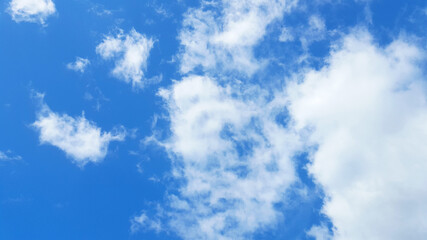 Naklejka na ściany i meble blue dramatic cloudy sky heaven