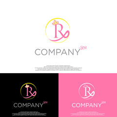 Creative R letter .Logo design vector template.