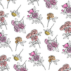 seamless floral rose pattern