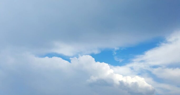 Timelaps of the blue sky on which the clouds move. In high resolution and high quality.